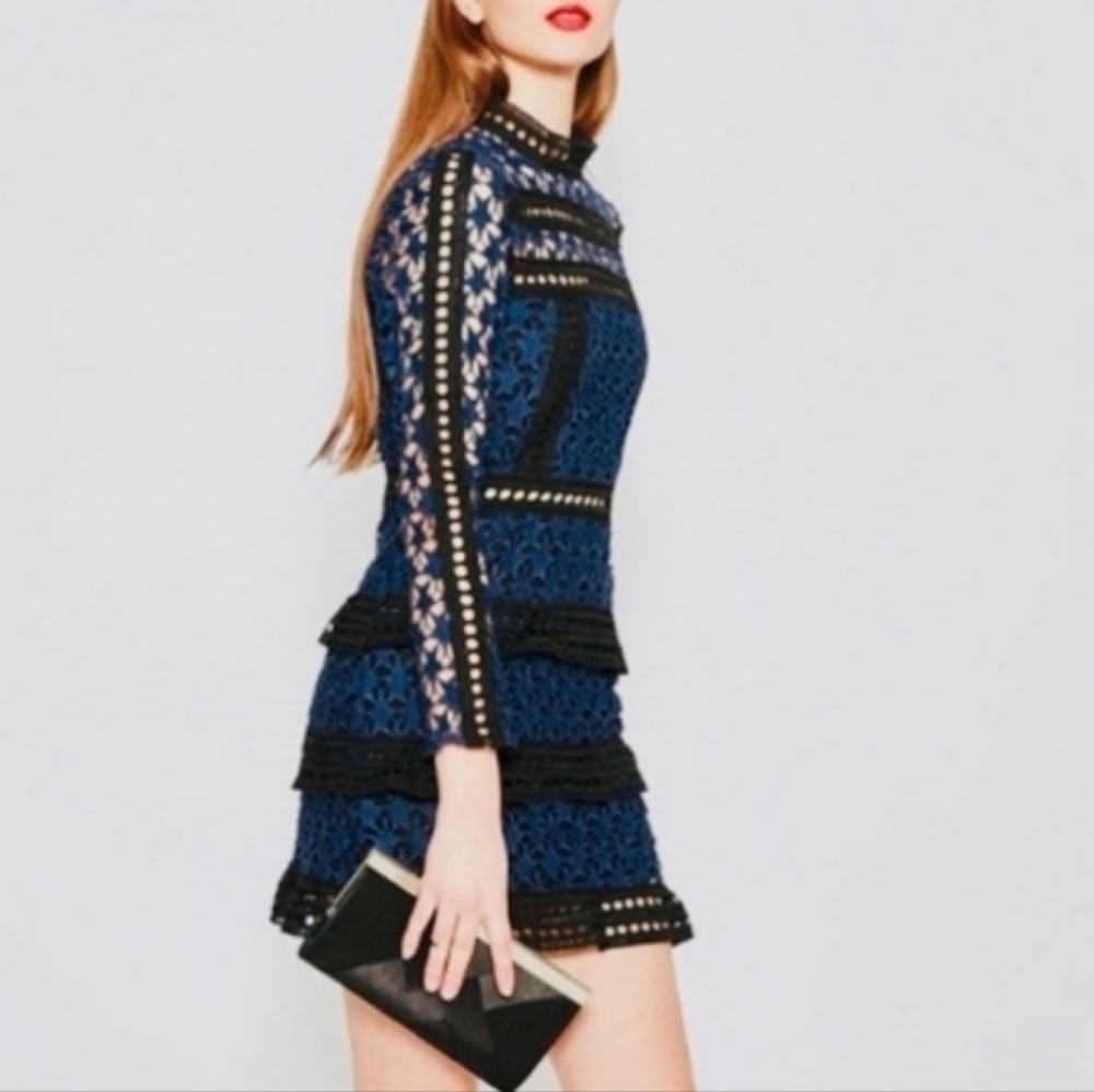 Few Moda Blue Star Cutout Dress